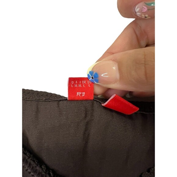 Y2K 2000s Esprit Brown Satin Beaded Sequin Boho Fairy Grunge Cami Tank Top Large - Picture 10 of 14